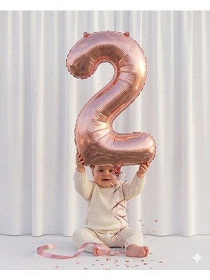 Çavuş E-Ticaret 2 Rakam Folyo Balon Rosegold