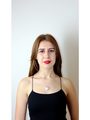 PremiumPort Şık Gümüş Kalpli Zincirli 925 Ayar Kolye, Zarif ve Günlük Kullanım Için