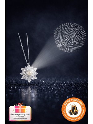 PremiumPort 925 Ayar Gümüş Lotus Kolye, Sevgi ve Aşk Temalı Takı