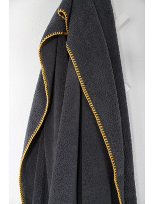 Ellia Soft Foggy Tek Kişilik Wellsoft Peluş Tv Battaniyesi Çoban Dikişli Turkuaz 120X170 cm