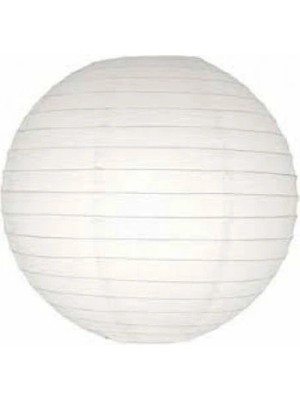 TeknoKapsül Dekoratif Çin Feneri – Kağıt Lamba - Beyaz - Dev Boy