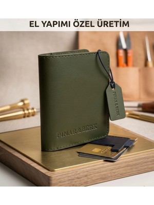 Tozren Deri Hakiki El Yapımı Isme Özel Minimalist Hediyelik Deri Cüzdan&kartlık