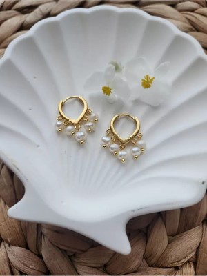 Home Incili Salkım Altın Kaplama Küpe