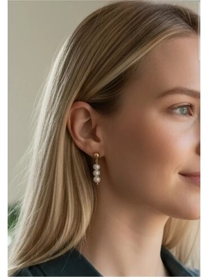 Home Mini Incili Çelik Top Küpe