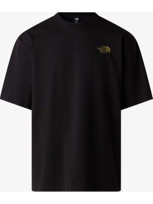 The North Face Plant Amp Flora Oversize Sleev Erkek Siyah T-Shirt.-