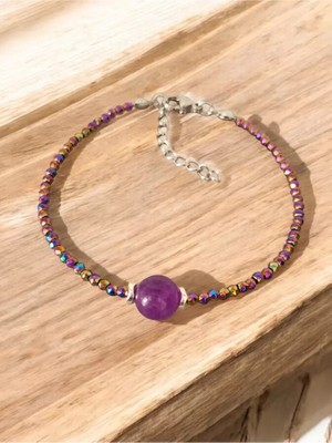 Home Ametist ve Hmeatit Taşı Minimal Bileklik