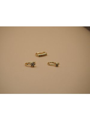 Stelle Jewelry Üçlü Taşlı Sıkıştırmalı Hızma