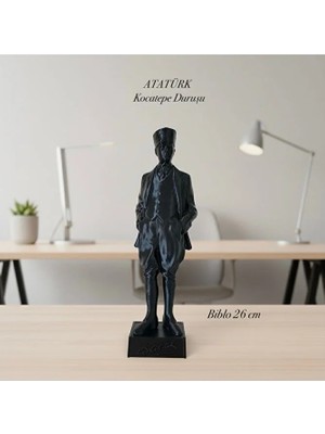 Atatürk Biblo 26 cm - Kocatepe Duruşu Dekoratif Obje
