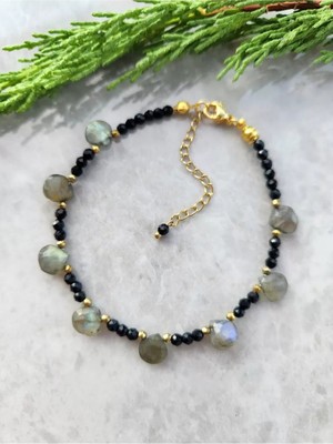 Home Damla Labradorit ve Spinel Taşı Bileklik