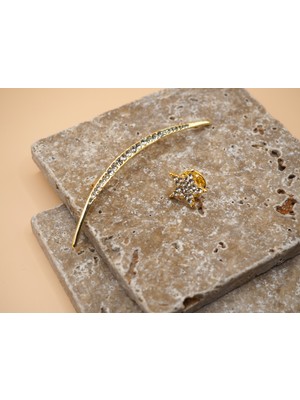 Stelle Jewelry Ay Yıldız Broş