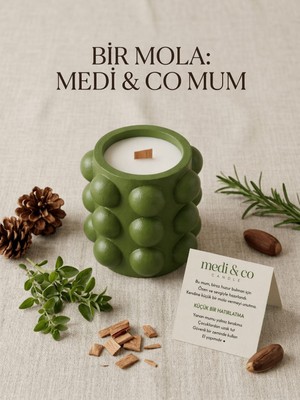 Medi&co Doğal Soya Mumu El Yapımı Dekoratif Kokulu Mum | Şık Tasarım & Uzun Yanış Süresi
