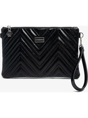 Silver & Polo Silver Polo  Kadın Portföy Çantası SP1250-M211 Sılver Polo Portföy & Clutch Kırışık Siyah-Kırışık Siyah
