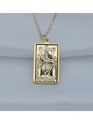 PremiumPort 925 Ayar Gümüş Tarot Imparator Kolye, Şık ve Anlamlı Takı