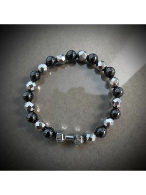 Home Hematit ve Oniks Taşı Erkek Bileklik