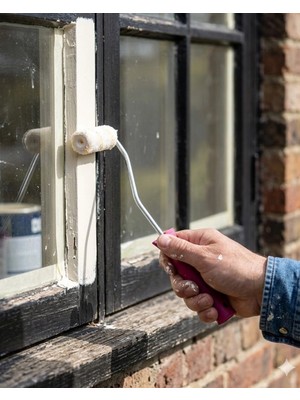 TeknoKapsül Mini Boya Rulo Seti 10 cm Boya Fırçası 6 Adet Yedek Rulo Hediyeli Boya Uygulama Atı