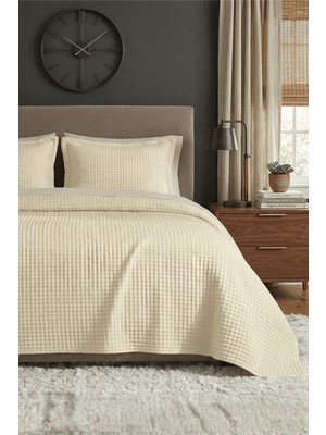 Anılsan Nuvia Çift Kişilik Yatak Örtüsü Takımı - Ekru