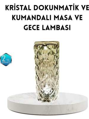TeknoKapsül Kristal Rgb LED Masa Lambası – Renkli Kumandalı Işık, Dekoratif Tasarruflu