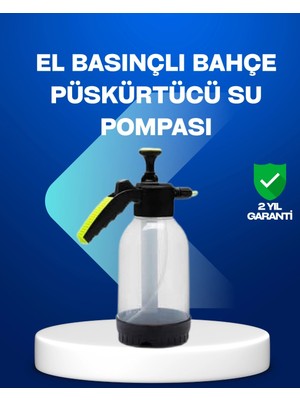 TeknoKapsül Basınçlı Manuel Köpük Pompası 2l Ayarlanabilir Sprey Başlıklı Temizlik