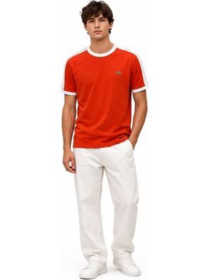 Lacoste Bisiklet Yaka Regular Fit Turuncu