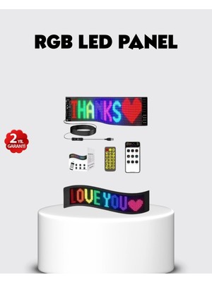 TeknoKapsül Rgb LED Panel – USB Güç Girişli, Gıf Yazı Gösterimli Akıllı Ekran