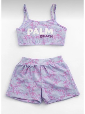 Nur Bebe Kids Palm Beach Baskılı Kız Çocuk Mayo