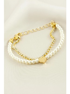 LTG Nova Şerit Taşlı Inci Bileklik