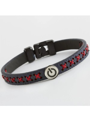 LTG Nova Kapatma Tuş Desenli Kaliteli Suni Deri Bileklik