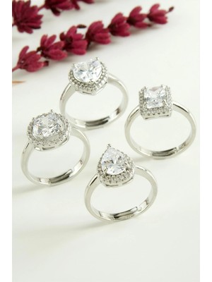 LTG Nova Karışık Lüks Zirkon Taşlı Ciddi Ilişki Yüzüğü