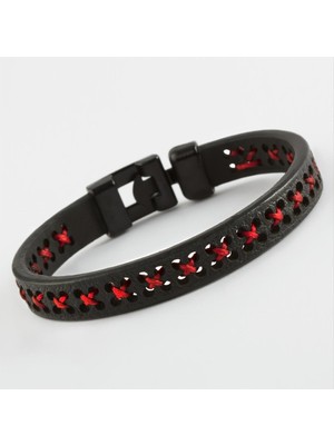 LTG Nova Çarpı Kaliteli Suni Deri Bileklik