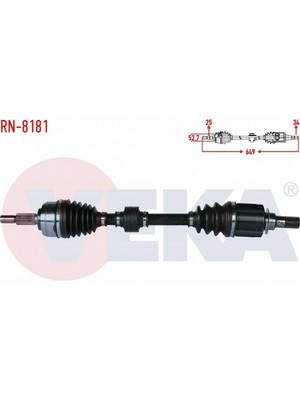 Otoco Renault Megane Iv (B9A/M_) 1.5 Dcı (Euro 6) A-T Uzunluk 694MM 2016- Komple Aks Sol Ön 7701209251
