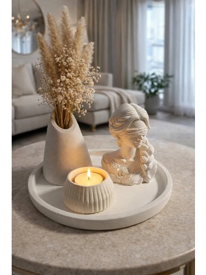 Sisay Home Bohem Kadın Büstlü Dekoratif Tealight Mumluk Seti