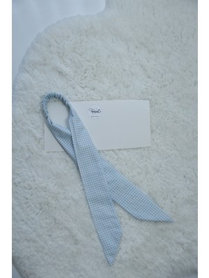YamanCo Store Ekose Desen Kulaklı Bağlamalı Lastikli Bandana