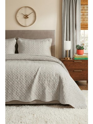 Anılsan Crelune Çift Kişilik Yatak Örtüsü Takımı - Gri