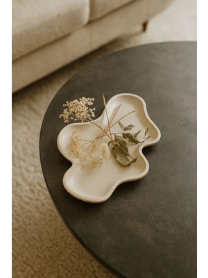 Sisay Home Soft Curve Dekor Tepsi - Dalgalı Tepsi Takılık Sunumluk ve Dekoratif Tepsi