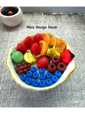 Merz Design Decor %100 Doğal Vegan Soya Mumundan Dekoratif Meyve Bahçesi Mum Tabağı