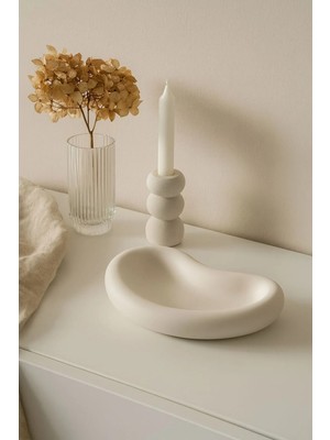 Sisay Home Kavisli Dekoratif Tabak – Makyaj Masası Dekor ve Takılık | Kolye, Küpe, Yüzük Organizer, Anahtarlık