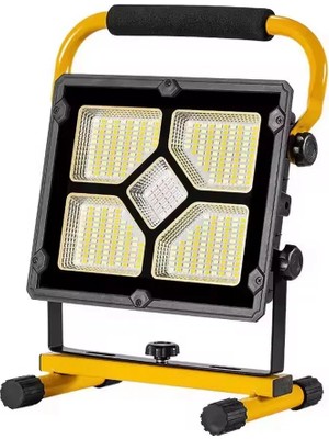 Tarez 400 LED Şarjlı Projektör Solar Kamp Lambası Taşınabilir Güçlü Işıldak Powerbank Type-C