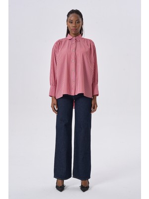 HANIQA Modern ve Şık Günlük Tasarım Çizgili Gömlek