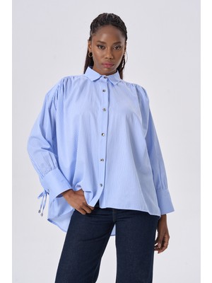 HANIQA Modern ve Şık Günlük Tasarım Çizgili Gömlek