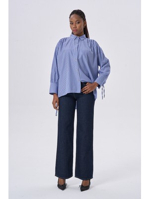 HANIQA Modern ve Şık Günlük Tasarım Çizgili Gömlek