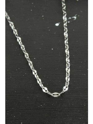 MidasTech Oval Zincir Çelik Kolye 45 cm Nemere