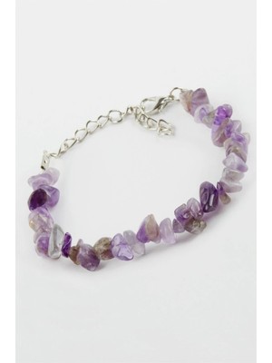Marsilyan Ametist Kırık Doğaltaşlı Bileklik