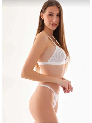 Pink Cadillac Kırmızı Üçgen Balensiz Sütyen Takımı