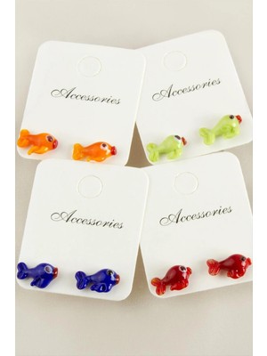 MidasTech Balık Cam Küpe Nemere