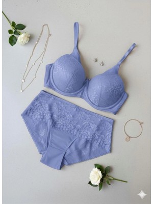 Doren Lüks Dantel Işlemeli Boş Kap Toparlayıcı Sütyen Seti - C Cup Özel Seri