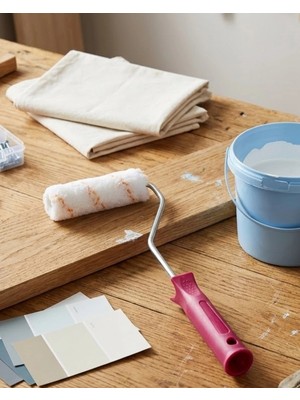 TeknoKapsül Mini Boya Seti 10 cm Rulo 6 Adet Yedek Rulo Hediyeli Duvar Boyama Atı