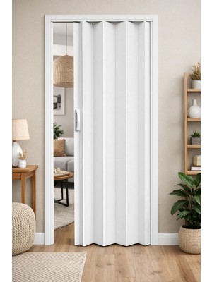 Navagrey Beyaz Akordiyon Kapı  G83 x Y205 CM