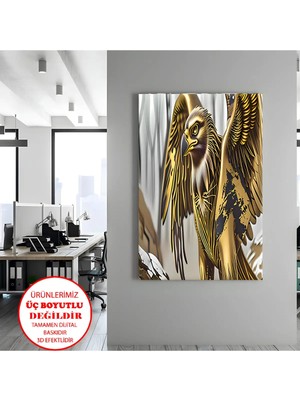 Harikabirev Kanvas-Duvar-Salon Tablosu Hayvan Figürü Asil Turna| Dikey Çerçevesiz Kanvas Tablo