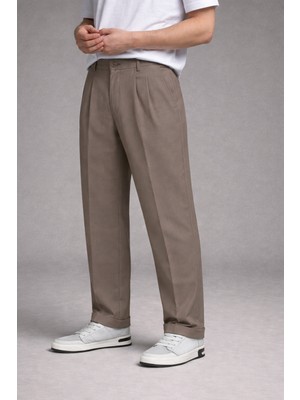 Damga Erkek Günlük Regular Klasik Kahve Kumaş Pantolon