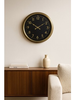 TeknoKapsül Ihtişam Eskitme 40 cm Metal Duvar Saati